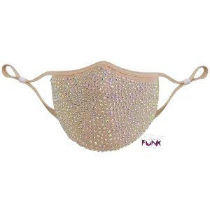 Rhinestone Face Mask, Nude