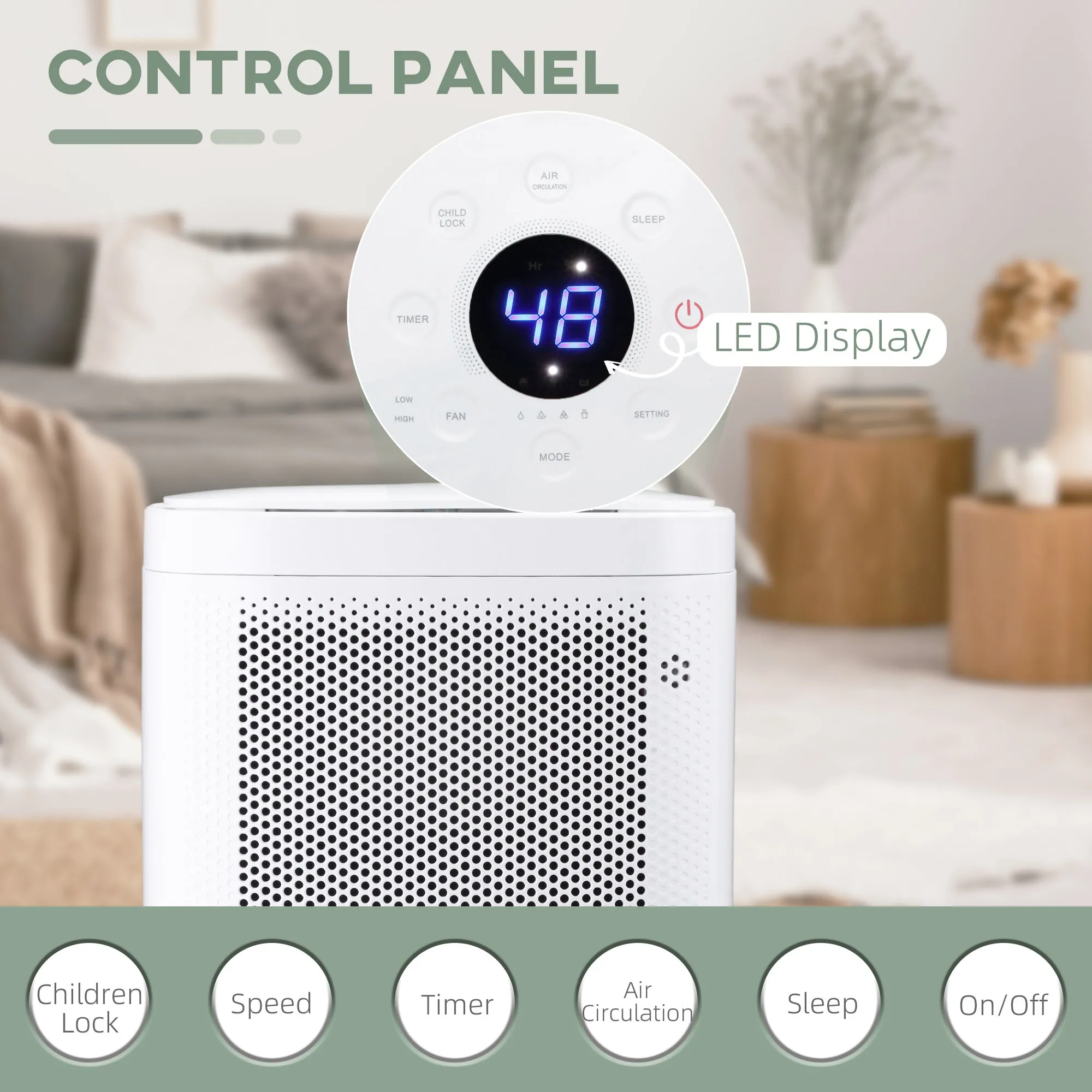 10L/Day 2200ML Portable Quiet Dehumidifier with WiFi Smart App Control, Electric Moisture Air Dehumidifier for Home Laundry Basement