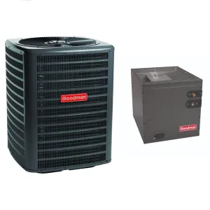 2 Ton 14.3 SEER2 Goodman Air Conditioner GSXH502410 and Vertical Coil CAPTA3022B4