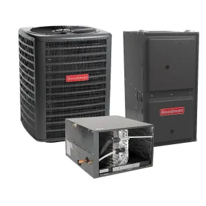 2 Ton 15 SEER2 Goodman Air Conditioner GSXN402410 and 96% AFUE 40,000 BTU Gas Furnace GCVC960403BN Horizontal System with Coil CHPTA3026B4