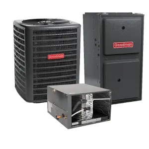 2 Ton 15.2 SEER2 Goodman Air Conditioner GSXH502410 and 92% AFUE 60,000 BTU Gas Furnace GM9S920603BN Horizontal System with Coil CHPTA2426B4