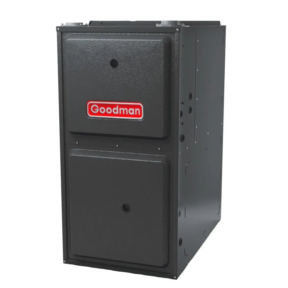 2 Ton 17.2 SEER2 Goodman Air Conditioner GSXC702410 and 96% AFUE 80,000 BTU Gas Furnace GMVC960803BN Horizontal System with Coil CHPTA2426B4