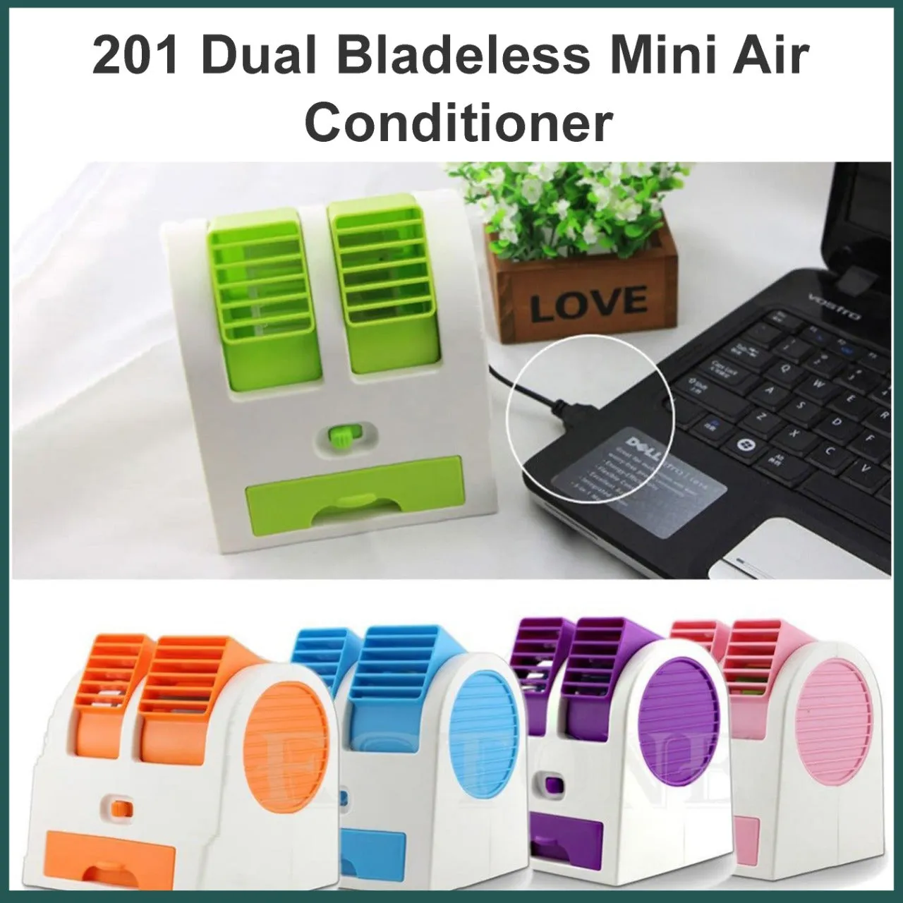 201 Dual Bladeless Mini Air Conditioner