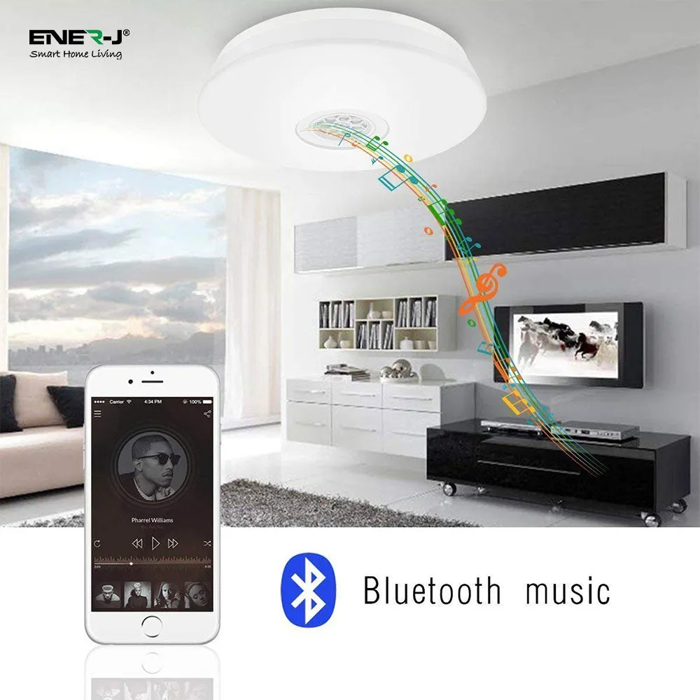 24W Wi-Fi Ceiling Lights RGB W WW, Dimmable with Bluetooth Speaker, Amazon Alexa and Google Home Compatible