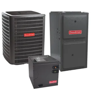 3 Ton 17.2 SEER2 Goodman Air Conditioner GSXC703610 and 96% AFUE 80,000 BTU Gas Furnace GMVC960804CN Upflow System with Coil CAPTA4230C4