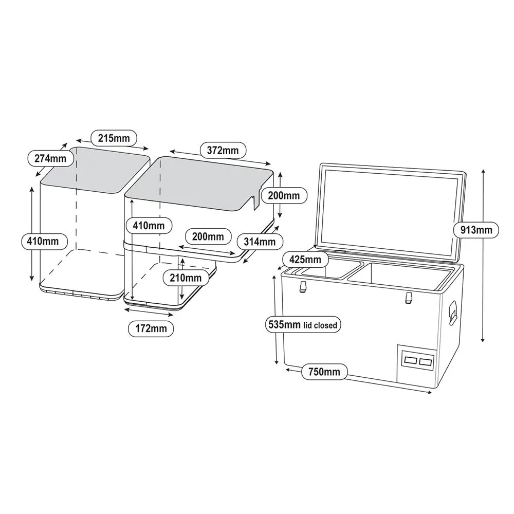 60L Legacy Smart QC Fridge/Freezer