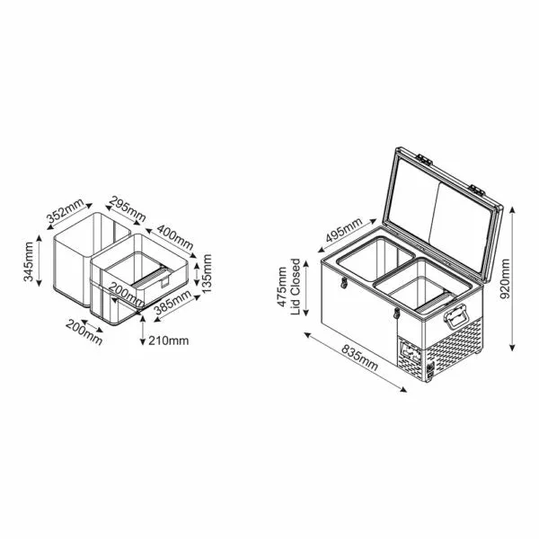 70L Legacy Smart QC Fridge/Freezer