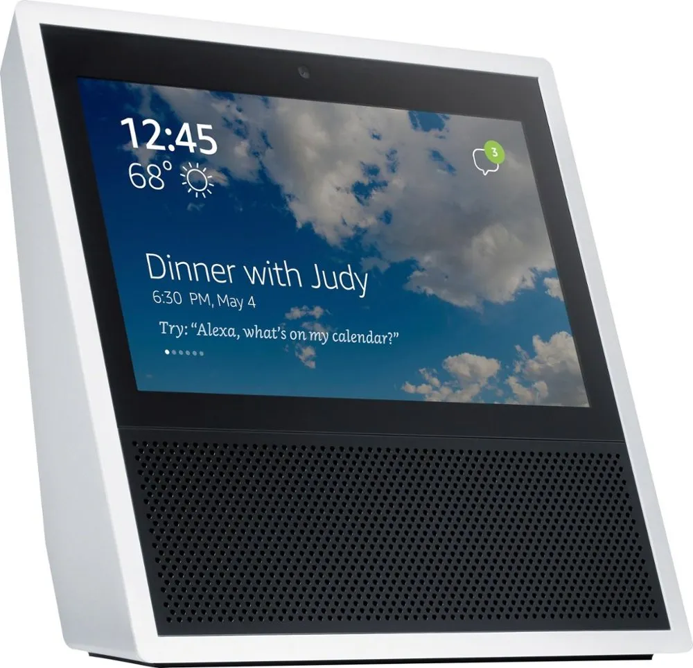 Amazon Echo Show Smart Speaker with Alexa in White