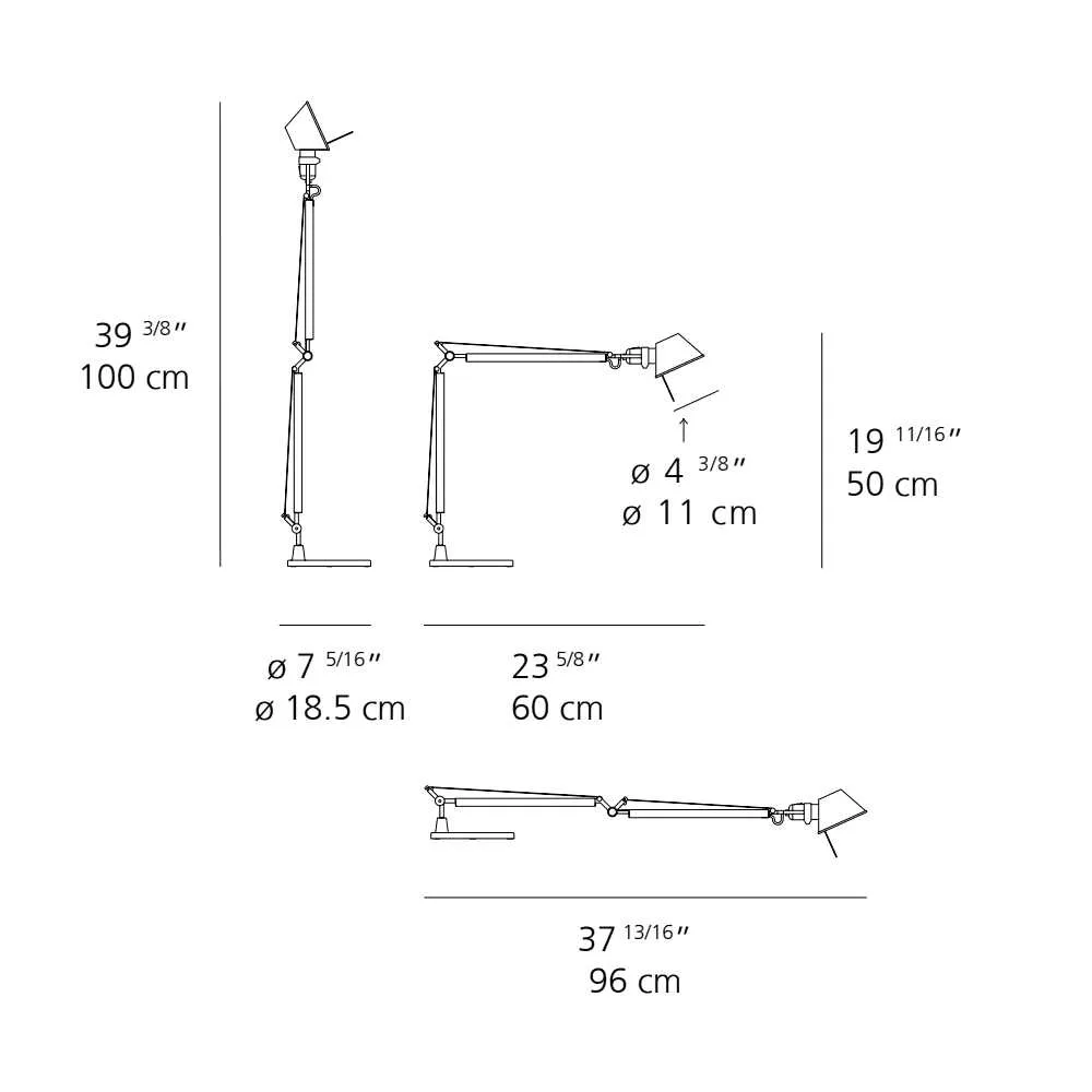 Artemide Tolomeo Midi table lamp LED 3000K with clamp