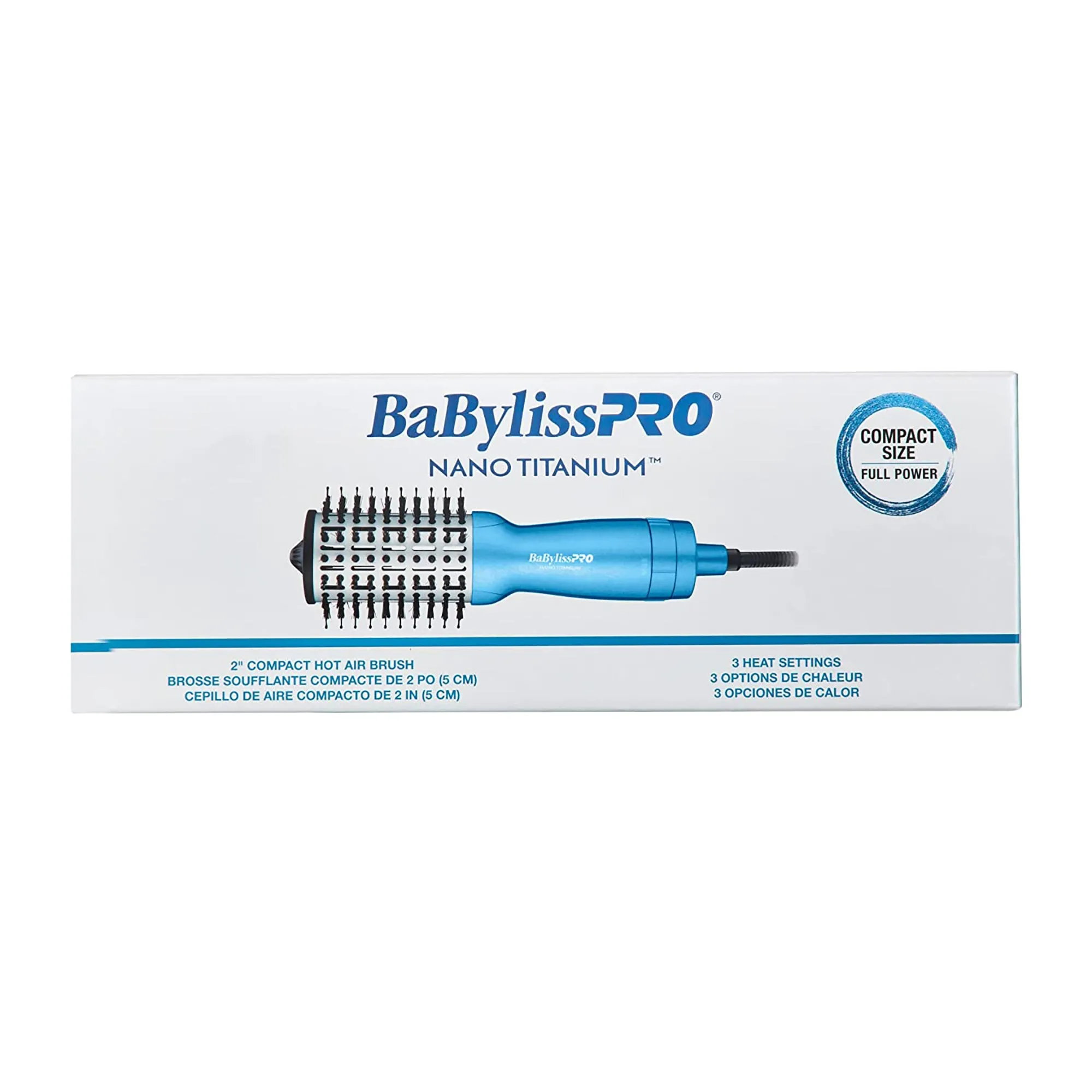 BabylissPRO Nano Titanium 2" Compact Hot Air Brush - Item No. BNTMHBUC