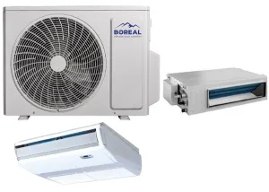 Boreal 18,000 BTU 21 SEER2 Dual Zone Universal Floor/Ceiling/Slim Duct Mini-Split Heat Pump System (9k, 9k) 208-230V