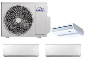 Boreal 30,000 BTU 21 SEER2 Tri Zone  Wall Mounted/Universal Floor/Ceiling Mini Split System (9k, 9k, 9k) 208-230V