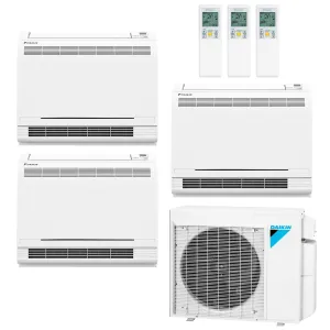 Daikin 3-Zone Floor Standing Ductless Mini-Split 36000 BTU Heat Pump Air Conditioner 12k   15k   15k - 18.1 SEER2