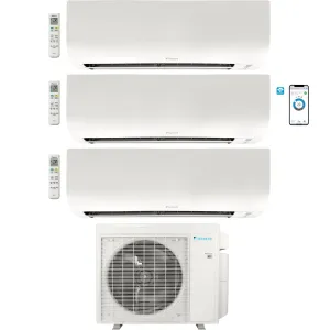 Daikin 3-Zone Wall Mounted Ductless Mini-Split 24,000 BTU Heat Pump Air Conditioner 7K   12K   15K- 21 SEER2 R32 Wi-Fi Enabled