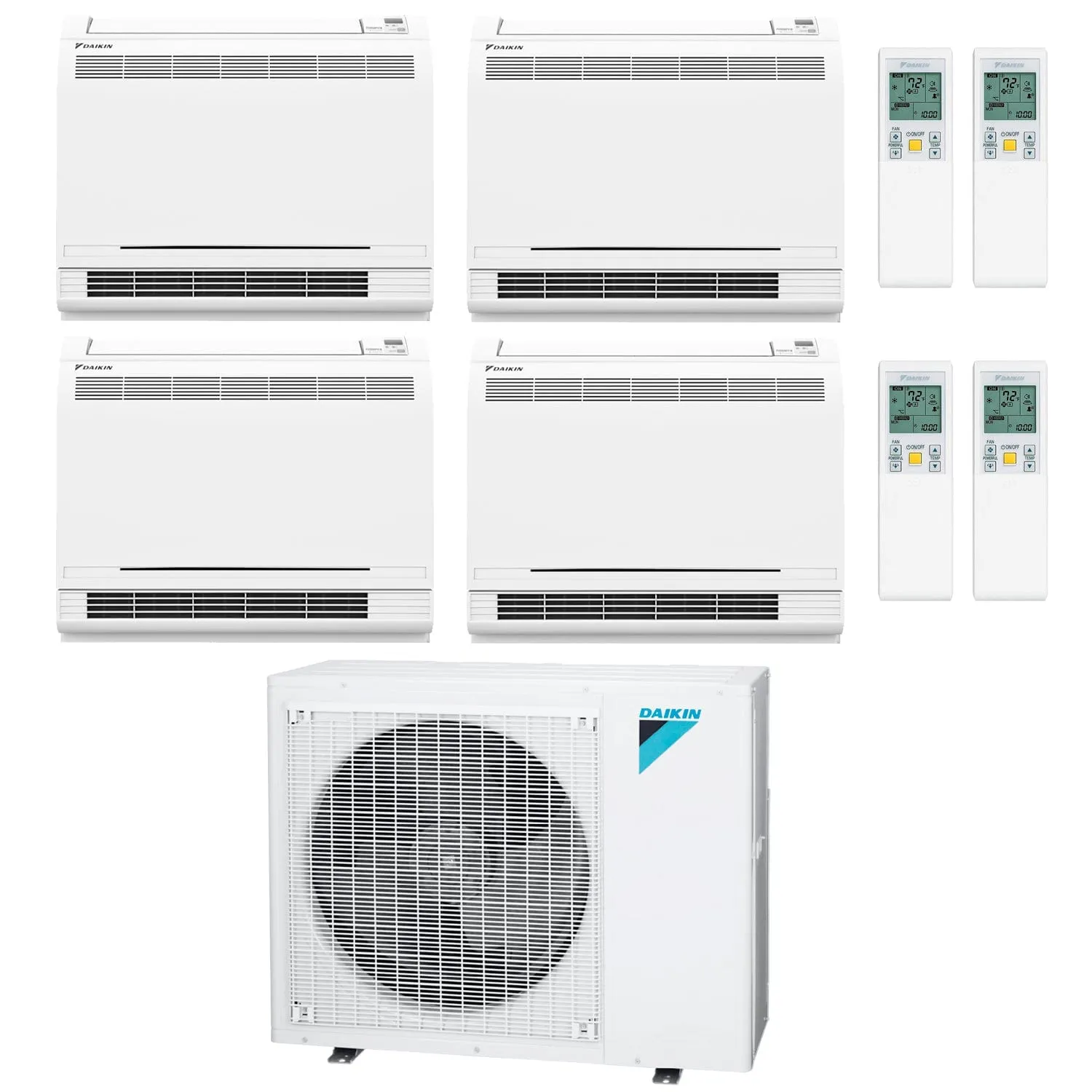 Daikin 4-Zone Floor Standing Ductless Mini-Split 48000 BTU Heat Pump Air Conditioner 12k   12k   12k   15k - 20.6 SEER2