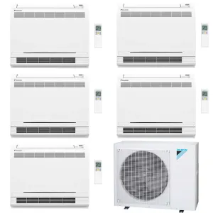 Daikin 5-Zone Floor Standing Ductless Mini-Split 48000 BTU Heat Pump Air Conditioner 9k   9k   12k   12k   15k - 20.6 SEER2