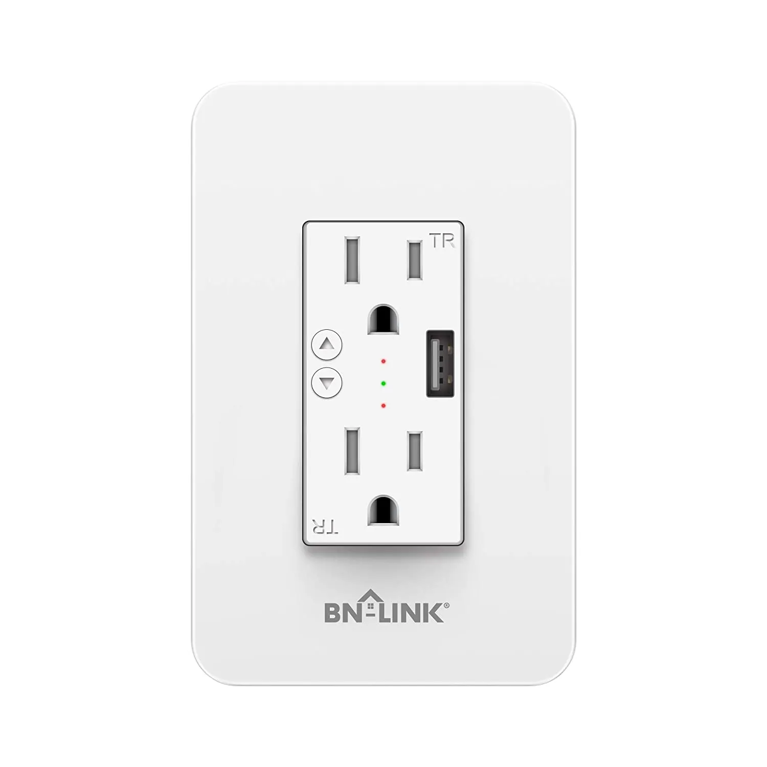 Electrical Outlet Wifi In-Wall Smart WiFi Outlet with High Speed 2.1A USB Port