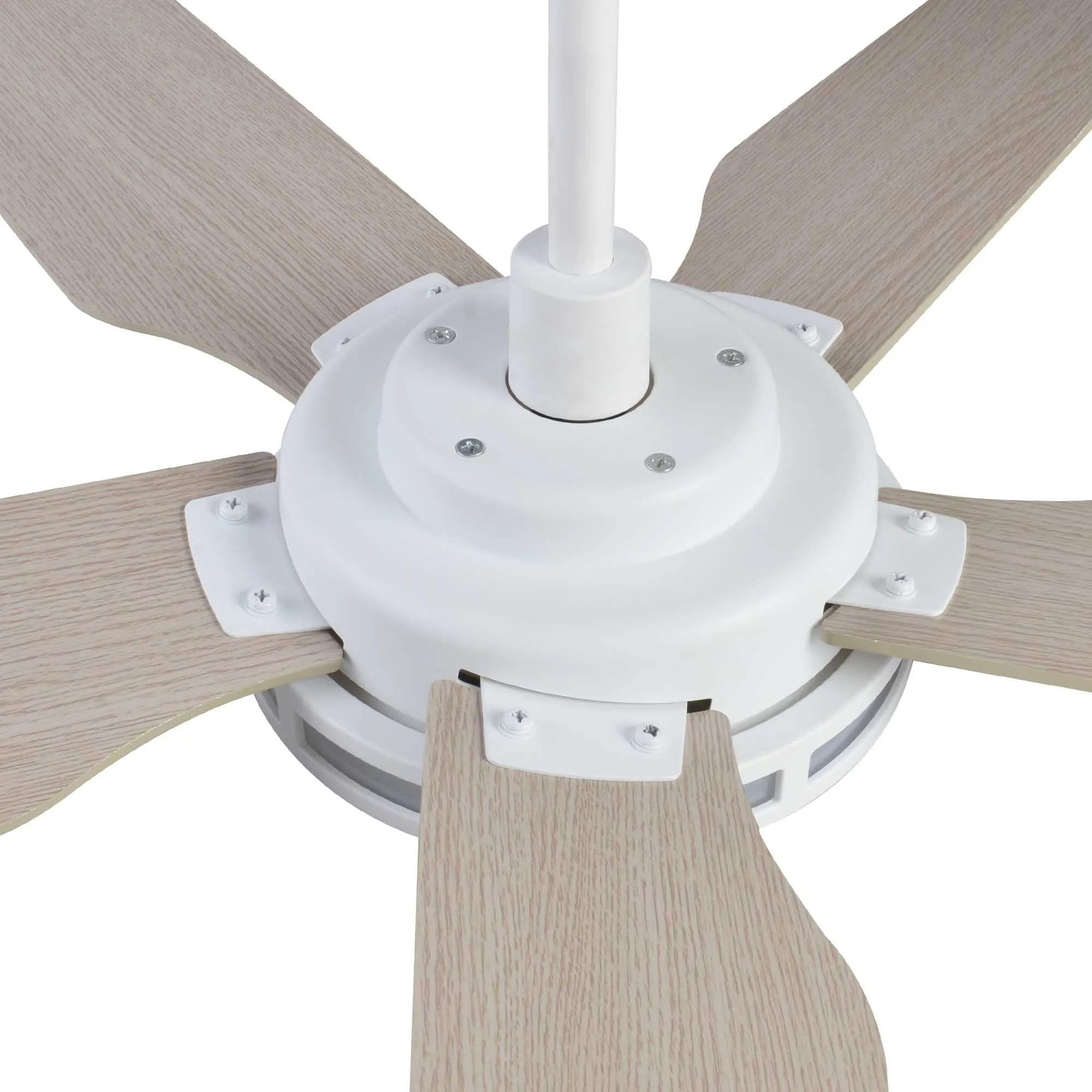 ELIRA 56 inch 5-Blade Smart Ceiling Fan with LED Light Kit & Remote - White/Gray Wood