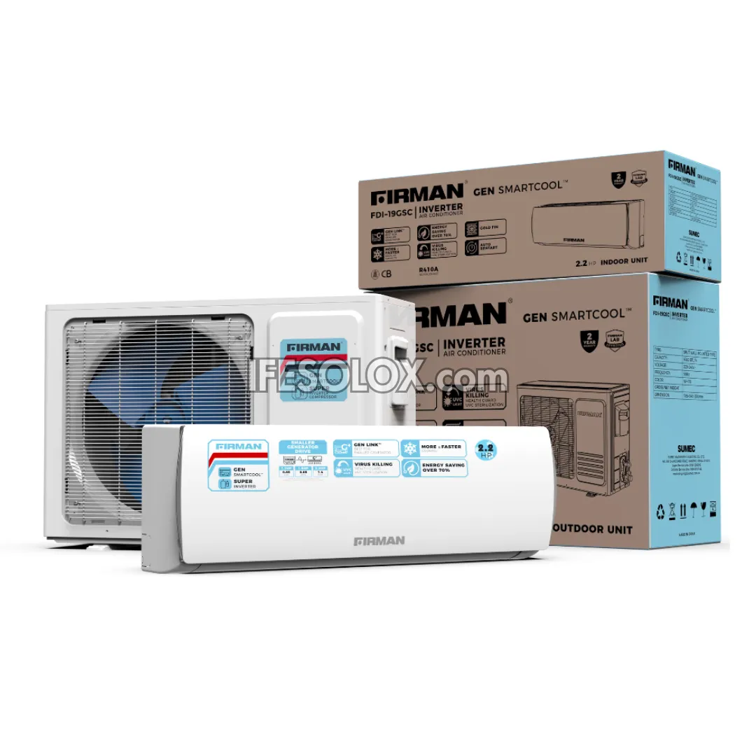 FIRMAN 1.6HP FDI-14GSC Inverter Split Unit AC with Copper Compressor and Installation Kit - Brand New