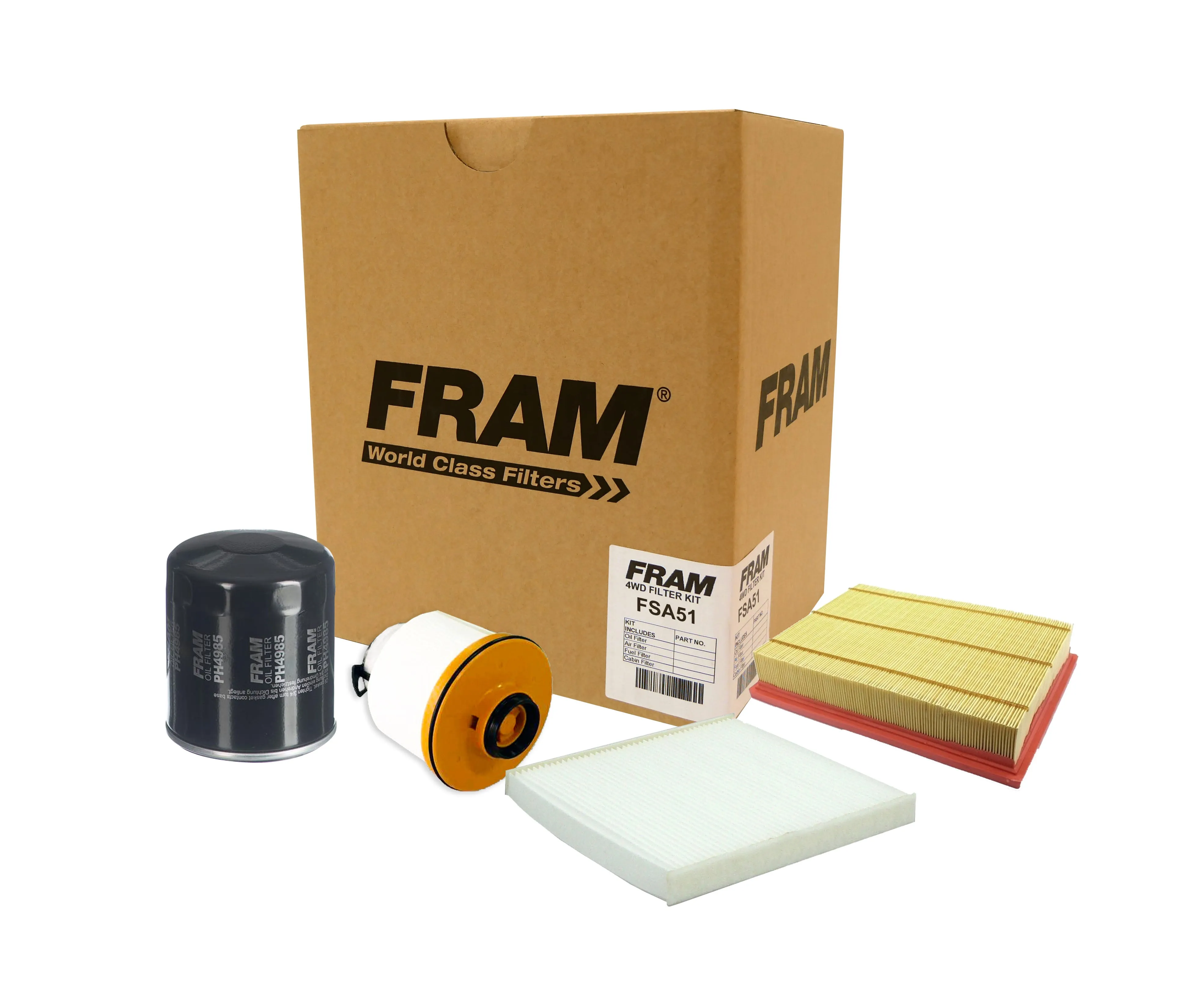 FRAM 4wd Filter Kit for Toyota Fortuner, Hilux GUN Series (Turbo Diesel).