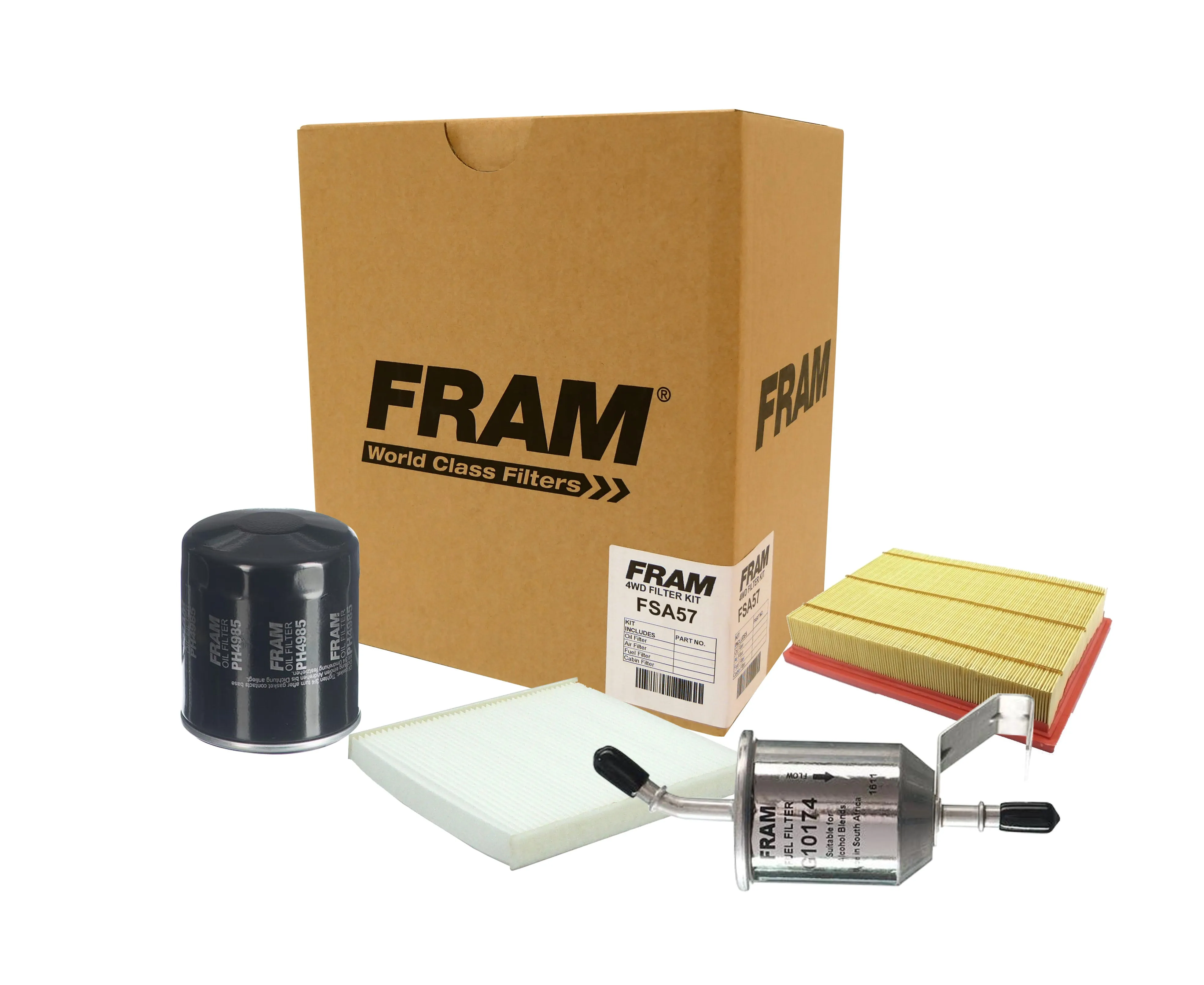 FRAM 4wd Filter Kit for Toyota Hilux TGN121R 2.7L