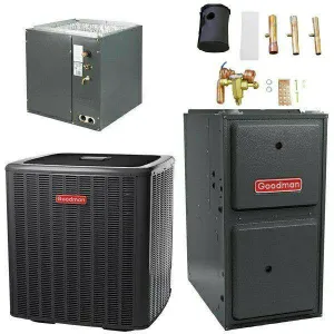 Goodman 2 Ton Cooling 16.5 SEER; 60k BTU Heating; 96% AFUE Gas Electric Air Conditioner System