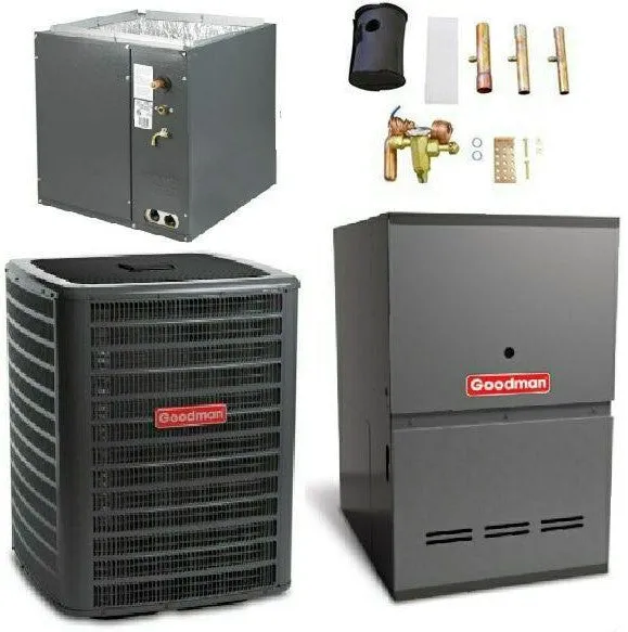 Goodman 2 Ton Cooling 18 SEER; 80k BTU Heating; 80% AFUE Gas Electric Air Conditioner System