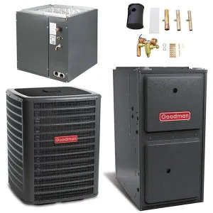 Goodman 3 Ton Cooling 18 SEER; 100k BTU Heating; 96% AFUE Gas Electric Air Conditioner System