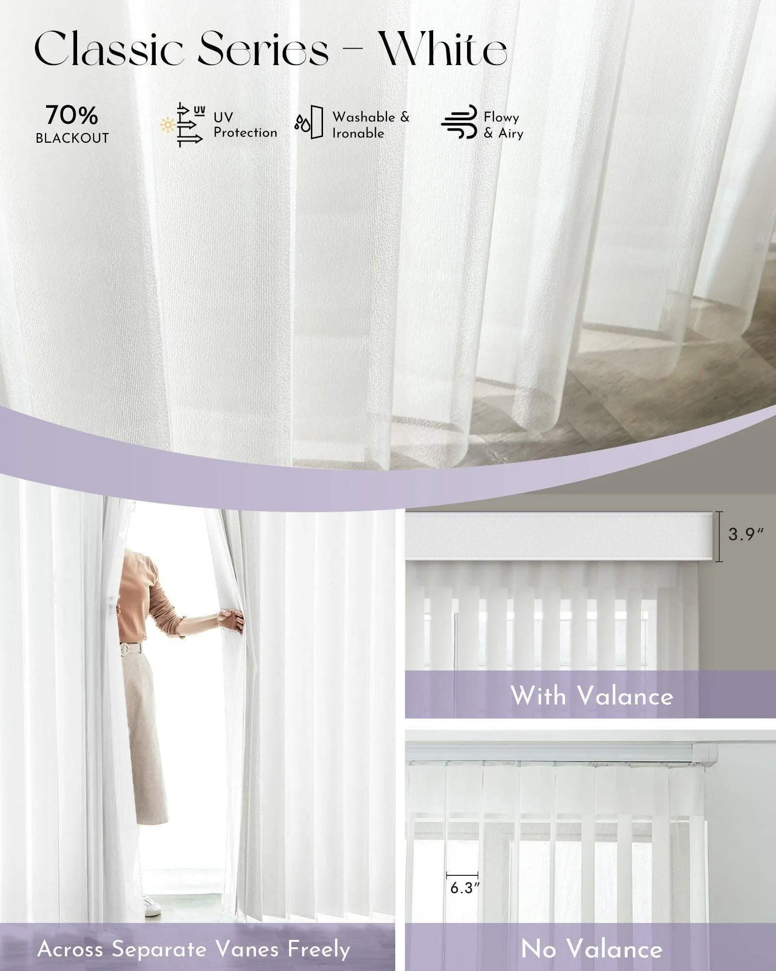 Graywind Smart Sheer Vertical Blinds | Classic Series | Customizable