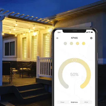 Kasa Outdoor Dimmable Smart Plug Single Socket, Smart Home Wi-Fi Outlet Timer