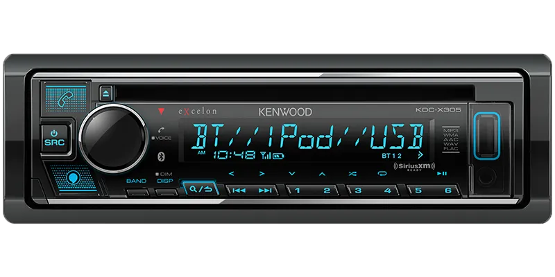 Kenwood KDC-X305 CD Receiver With Bluetooth