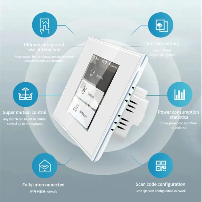 LCD Wi-Fi Light Switch - Google & Alexa