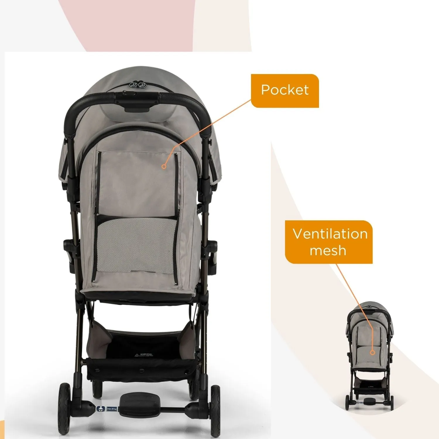 Leclercbaby Influencer Air Stroller Violet Grey