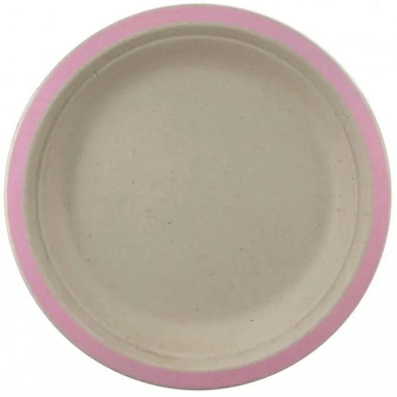 Light Pink Sugarcane Plate 180mm 10pk