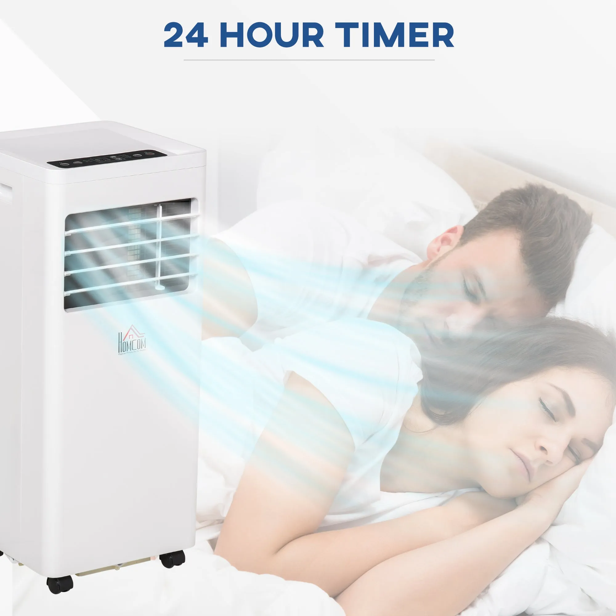 Mobile Air Conditioner White W/ Remote Control Cooling Dehumidifying Ventilating - 557W