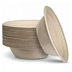 Natural Sugarcane Bowl 160mm 50pk