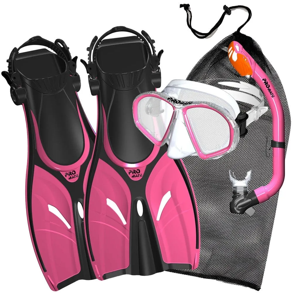 Promate Spectrum Youth Snorkel Combo Set with Snorkeling Fins - SCS0098