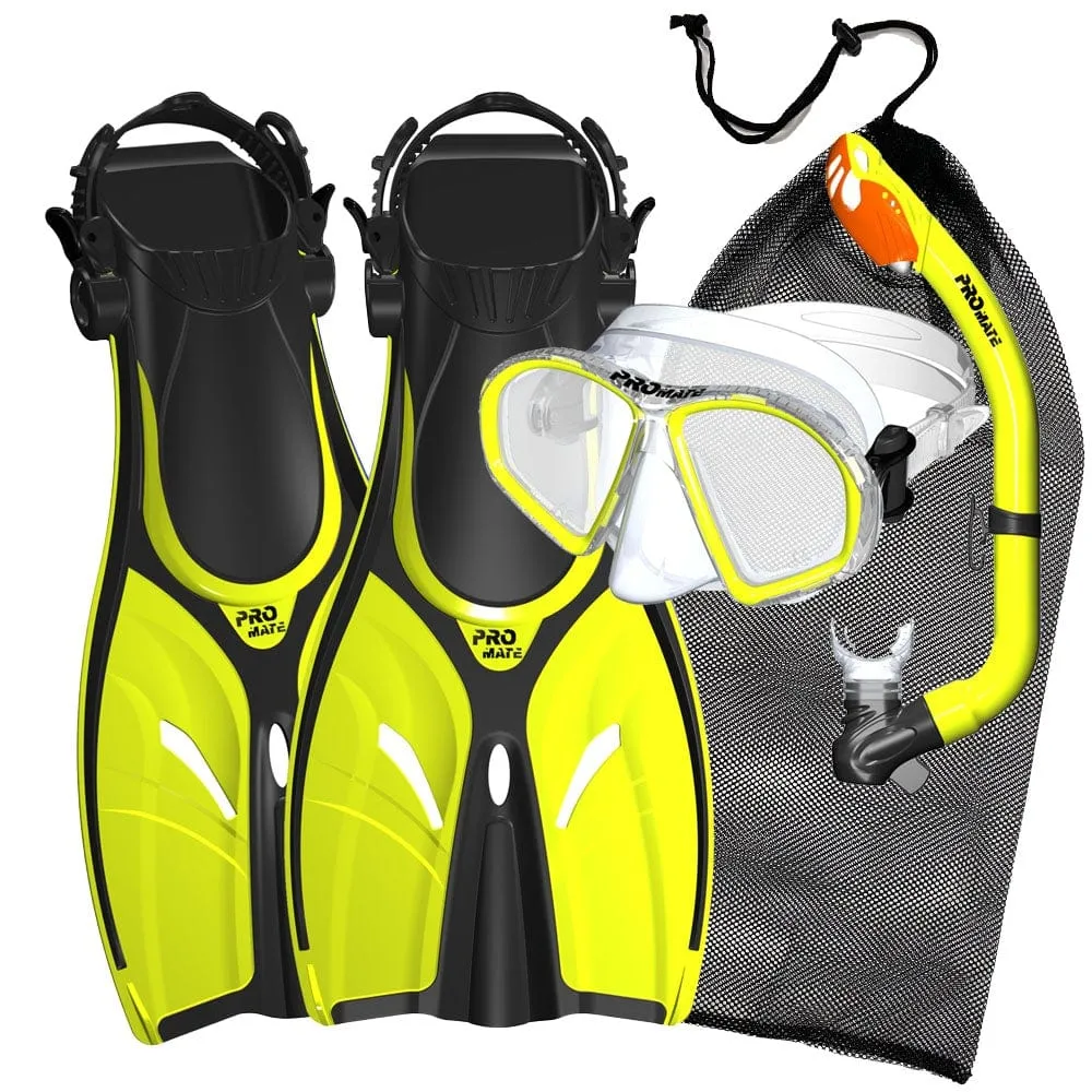 Promate Spectrum Youth Snorkel Combo Set with Snorkeling Fins - SCS0098