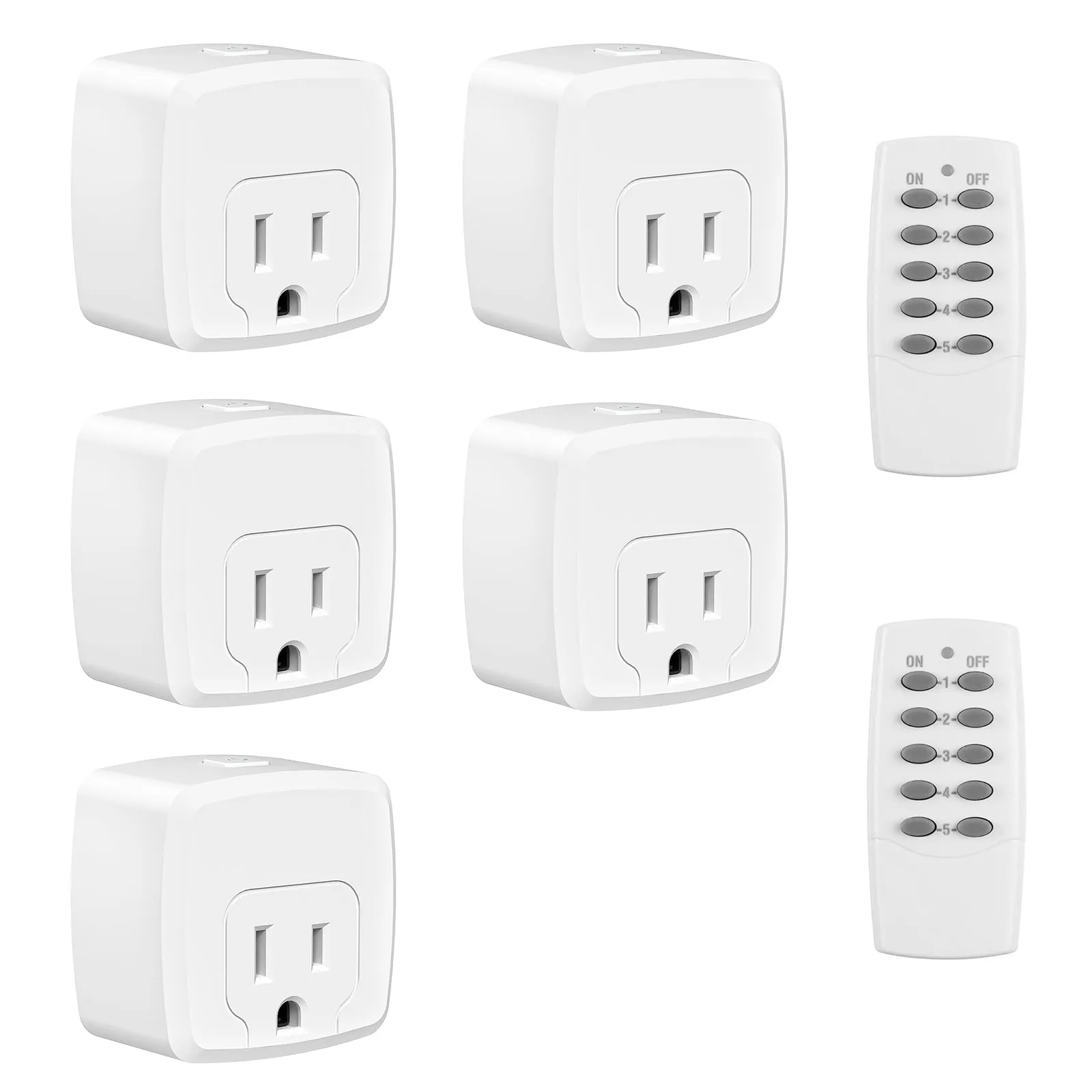 Remote Control Mini Wireless Light Switch Outlet 3 Outlets HBN