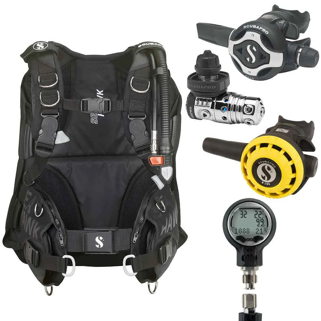 Scubapro Seahawk Scuba Dive Gear Package