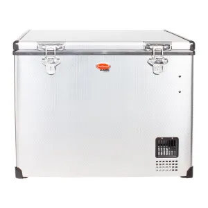 SnoMaster - 80L Single Compartment Portable Fridge/Freezer AC/DC - Stainless Steel