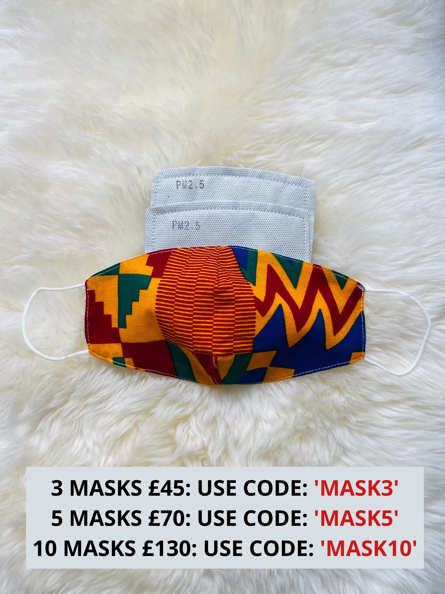 Unisex African Print Face Mask With Filter Pocket | LOLA