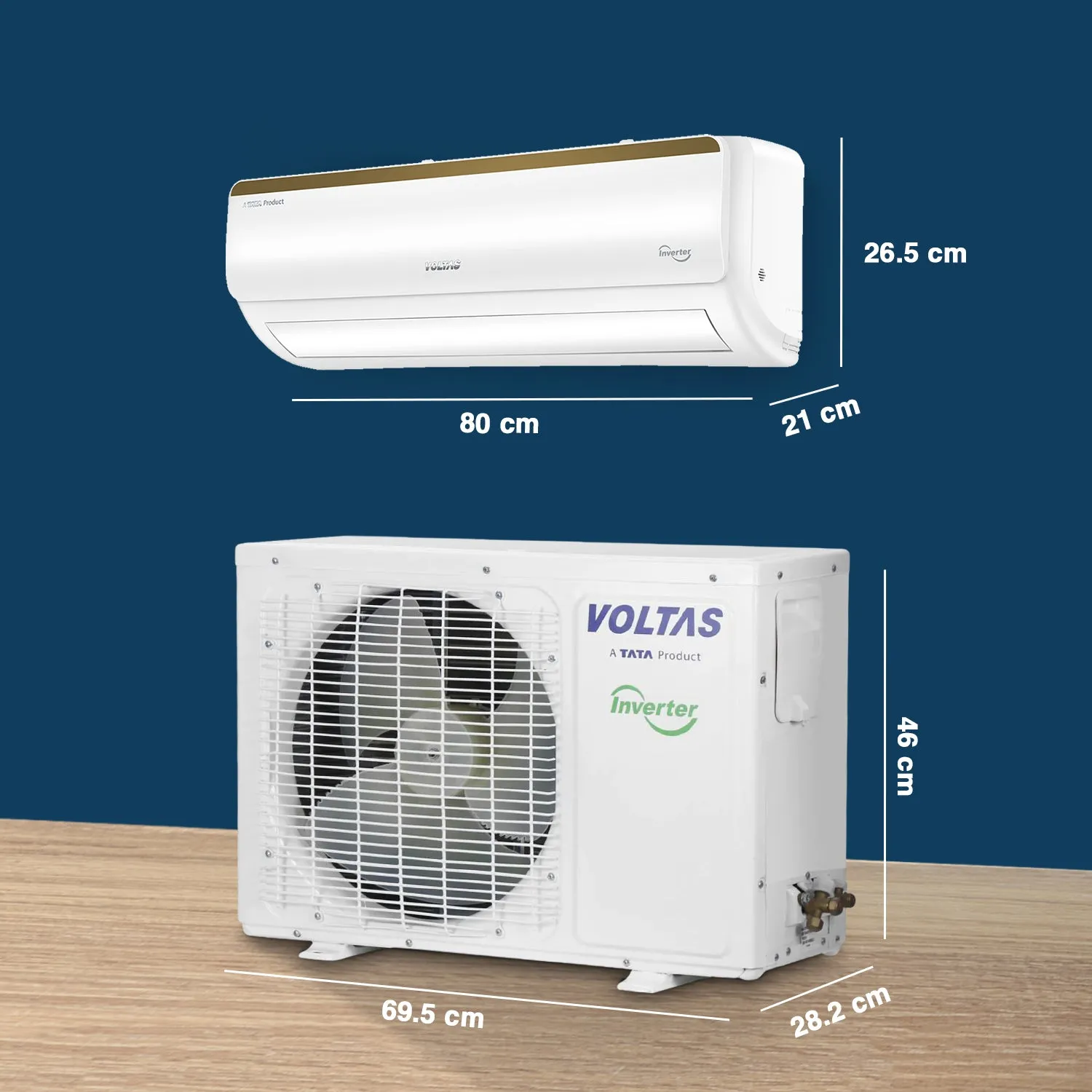 Voltas SmartAir Inverter AC, 1 Ton, 3 star - 123V Vertis Elite Gold