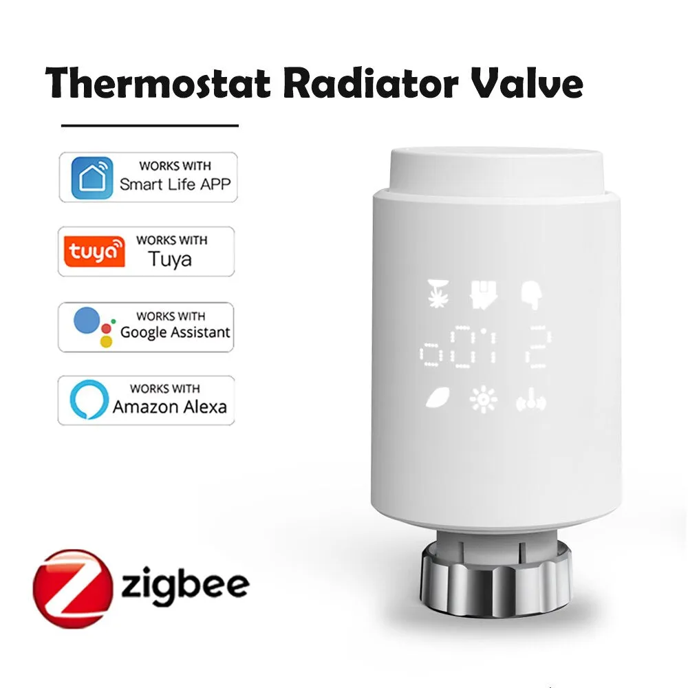 ZigBee3.0 Smart WIFI Thermostatic Radiator Valve Actuator TRV Programmable Temperature Controller Alexa Tuya Google Assistant