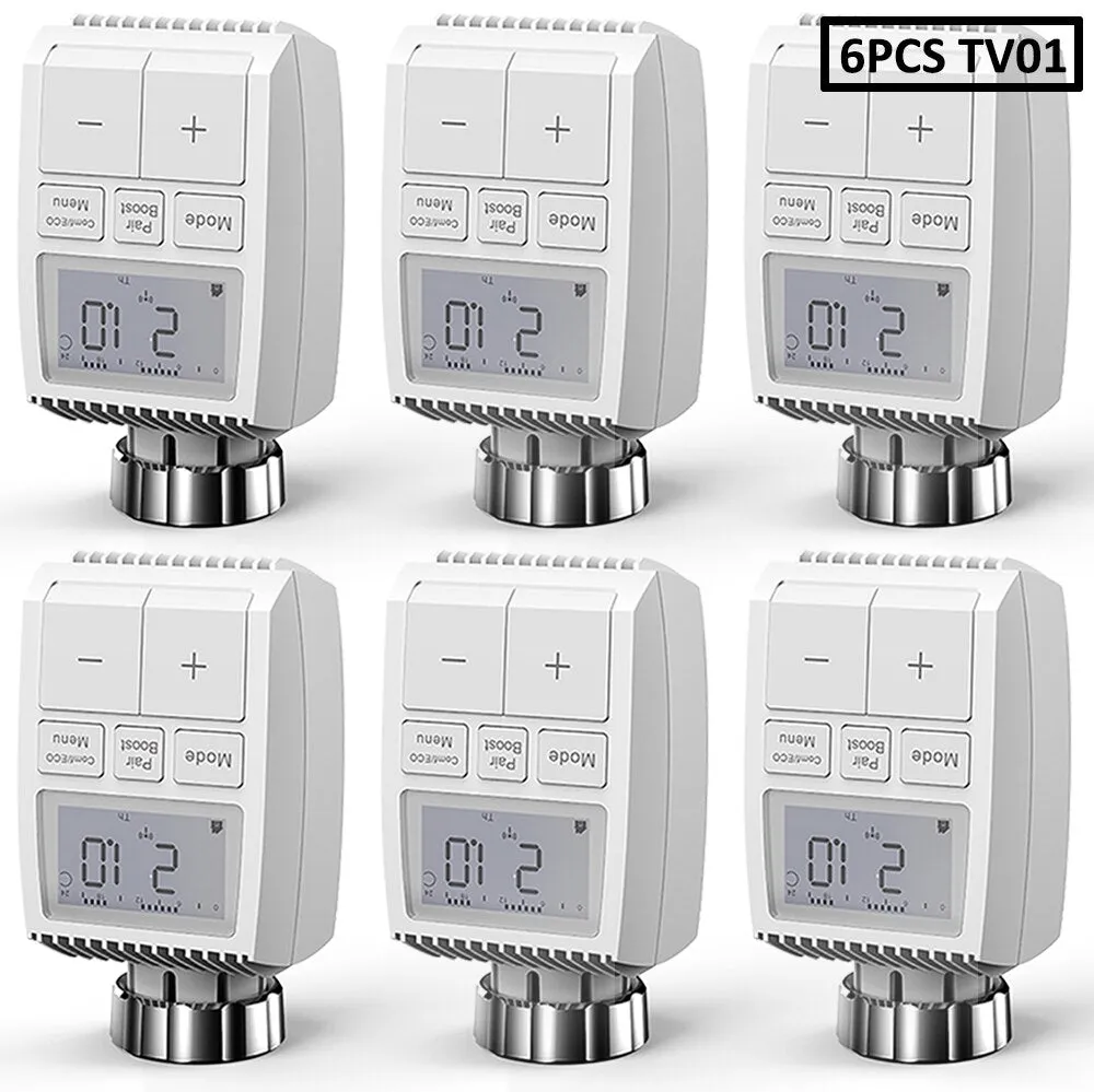 ZigBee3.0 Smart WIFI Thermostatic Radiator Valve Actuator TRV Programmable Temperature Controller Alexa Tuya Google Assistant