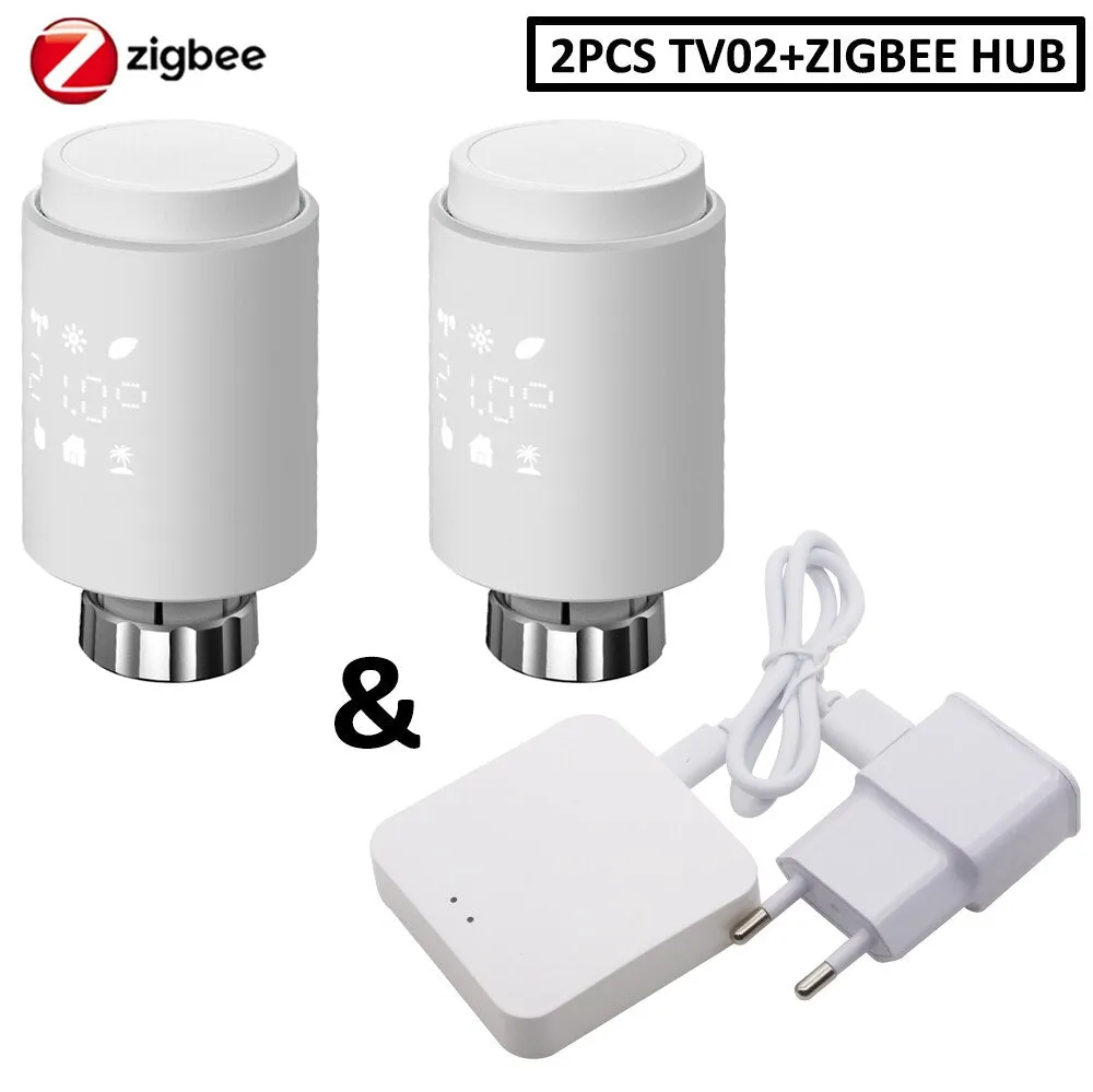 ZigBee3.0 Smart WIFI Thermostatic Radiator Valve Actuator TRV Programmable Temperature Controller Alexa Tuya Google Assistant